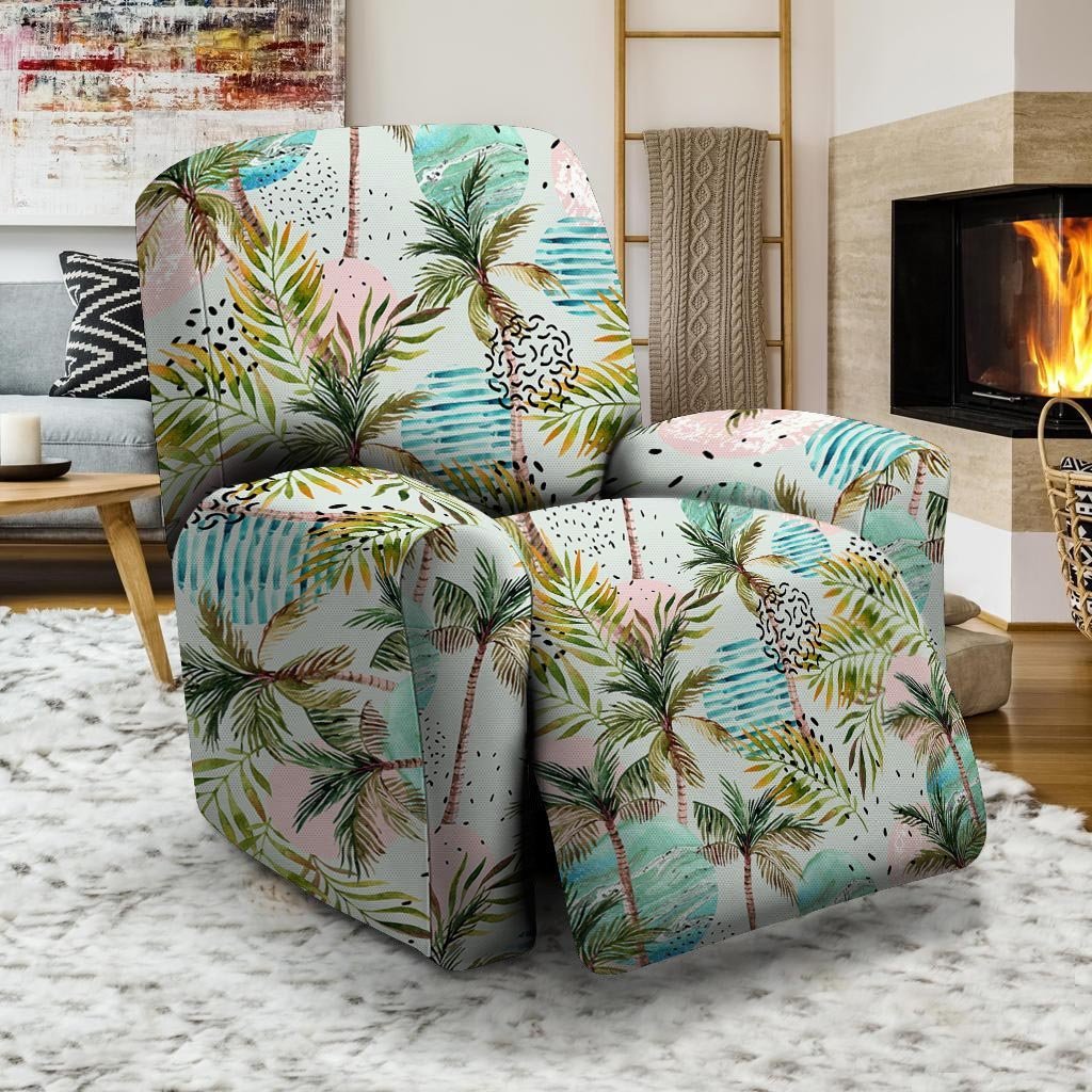 Abstract Palm Tree Hawaiian Print Recliner Cover-grizzshop