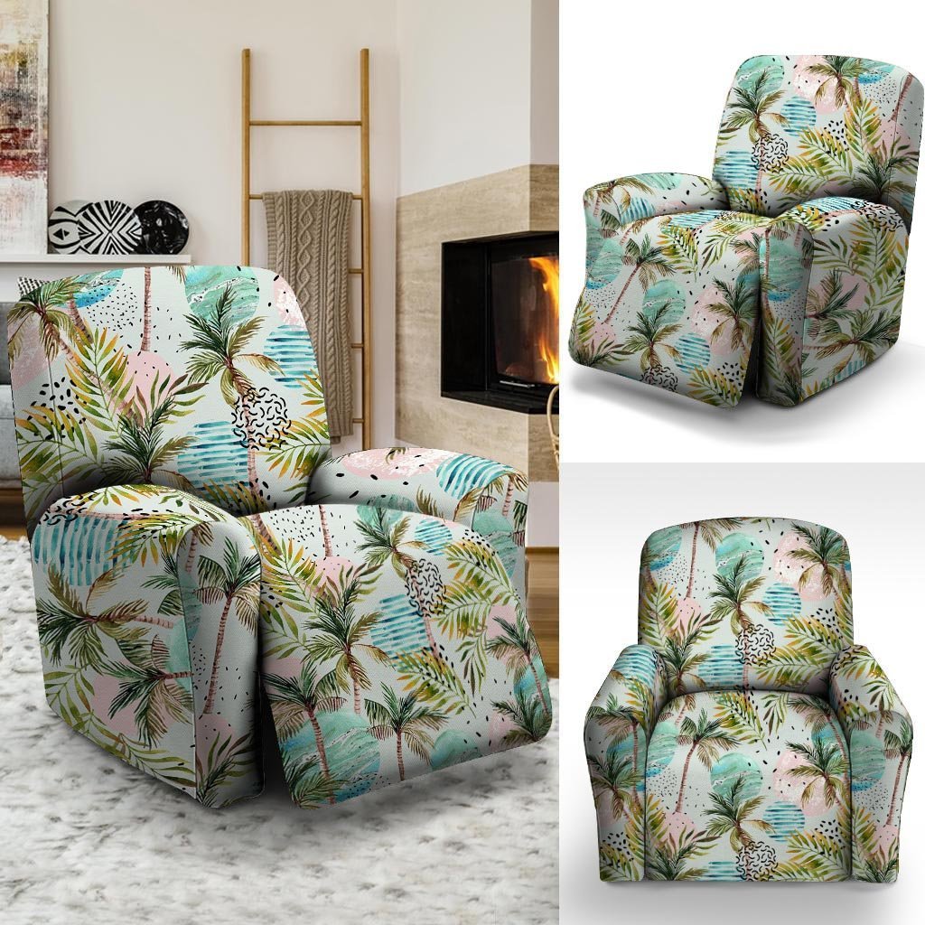 Abstract Palm Tree Hawaiian Print Recliner Cover-grizzshop