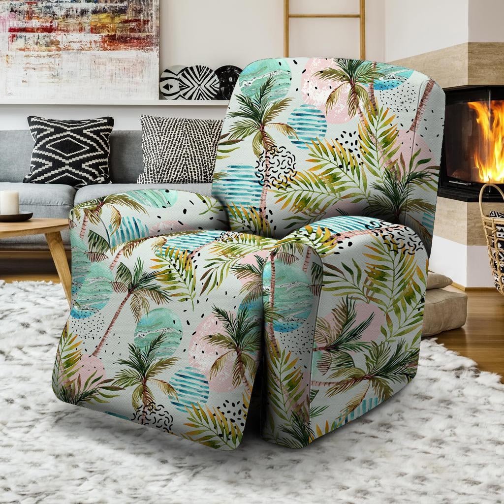 Abstract Palm Tree Hawaiian Print Recliner Cover-grizzshop