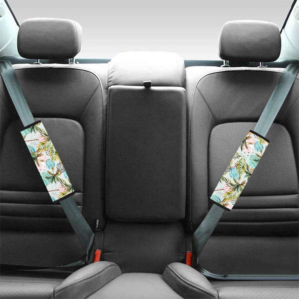 Abstract Palm Tree Hawaiian Print Seat Belt Cover-grizzshop