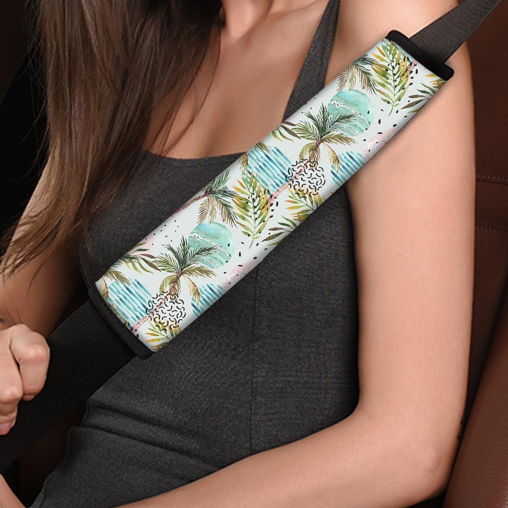 Abstract Palm Tree Hawaiian Print Seat Belt Cover-grizzshop