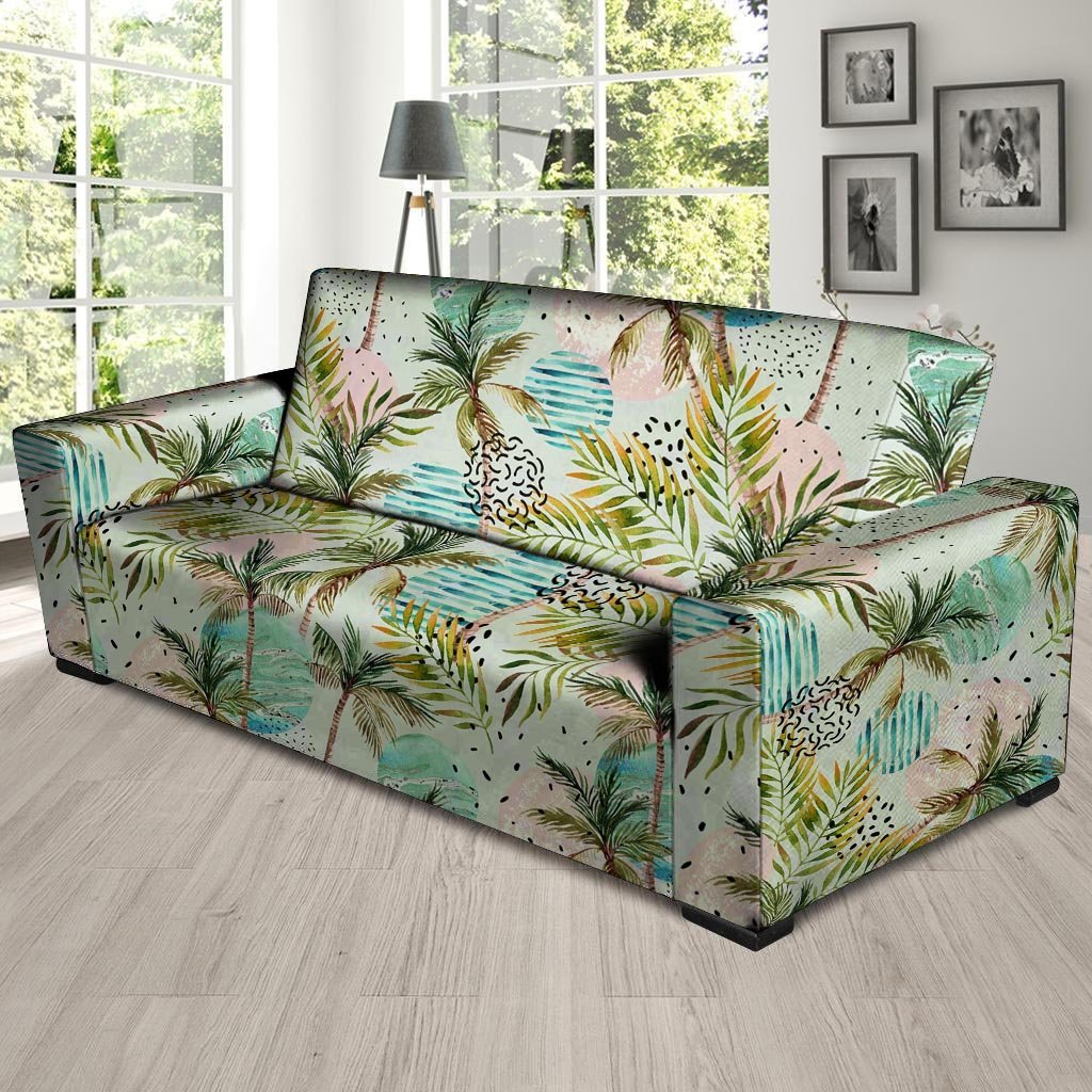 Abstract Palm Tree Hawaiian Print Sofa Cover-grizzshop