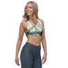 Abstract Palm Tree Hawaiian Print Sports Bra-grizzshop