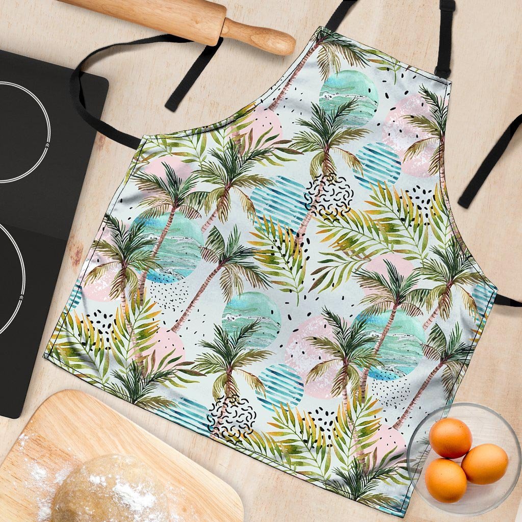 Abstract Palm Tree Hawaiian Print Women's Apron-grizzshop