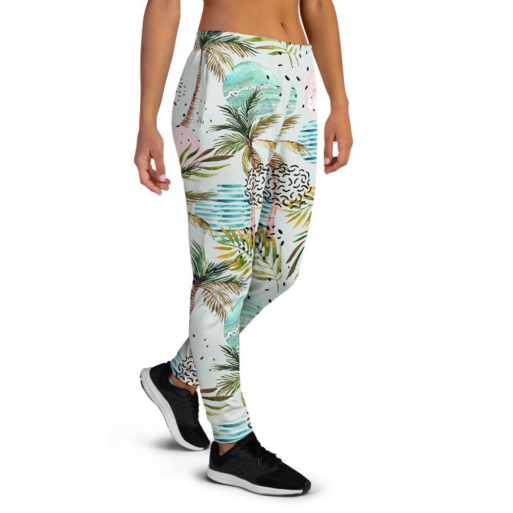 Abstract Palm Tree Hawaiian Print Women's Joggers-grizzshop