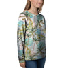 Abstract Palm Tree Hawaiian Print Women's Sweatshirt-grizzshop