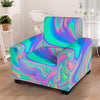 Abstract Pastel Holographic Armchair Cover-grizzshop