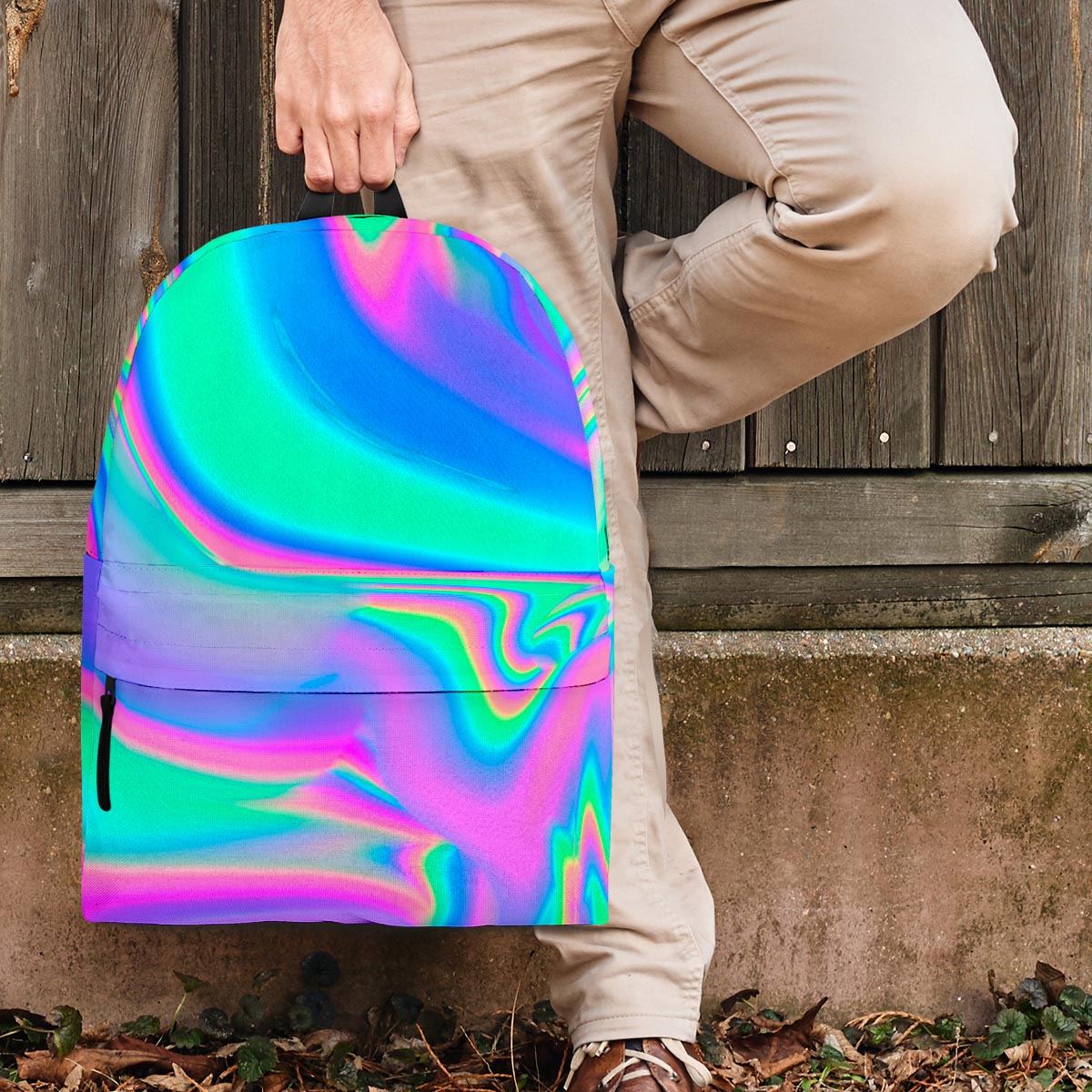 Abstract Pastel Holographic Backpack-grizzshop