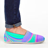 Abstract Pastel Holographic Canvas Shoes-grizzshop