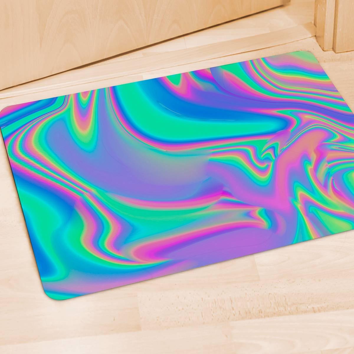 Abstract Pastel Holographic Door Mat-grizzshop