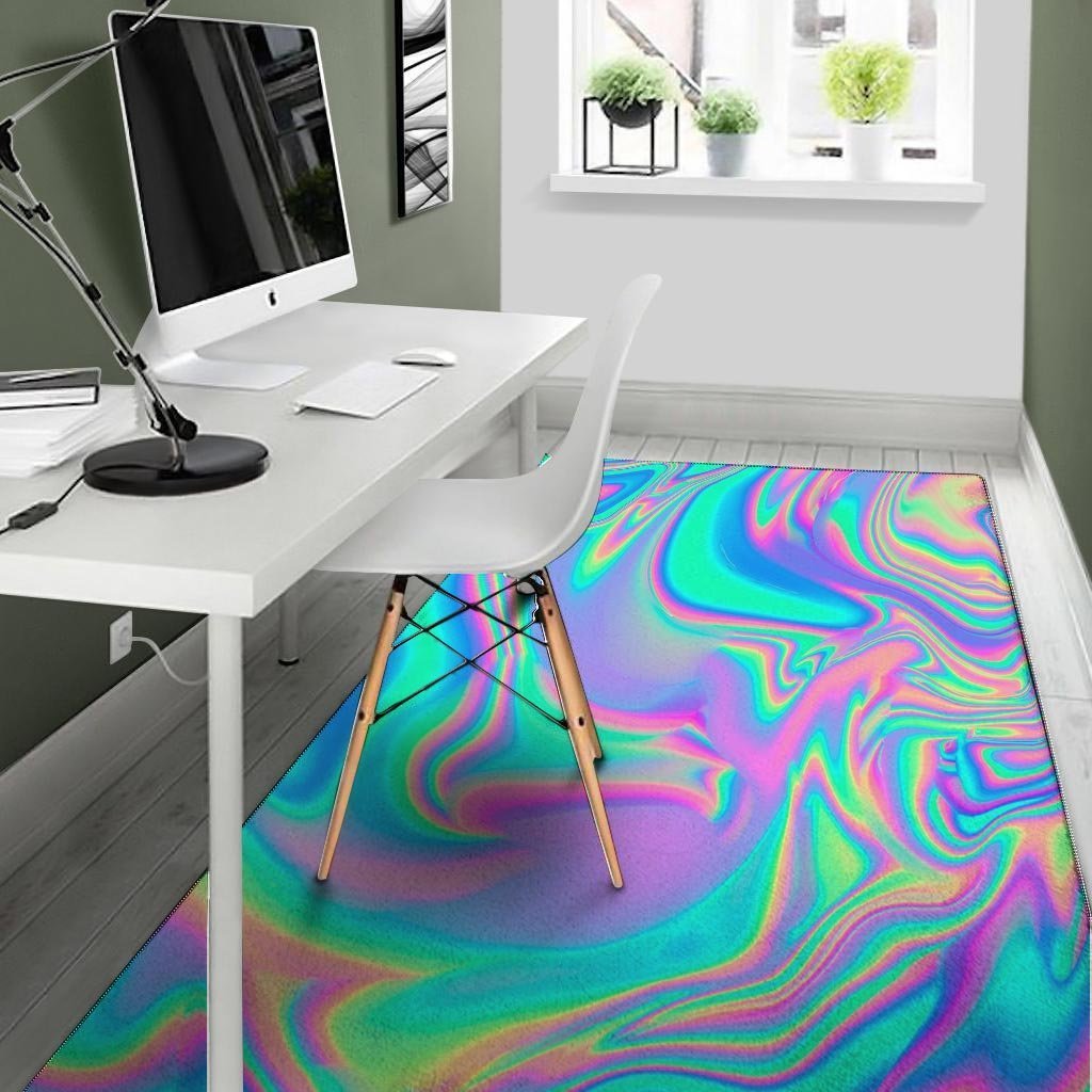 Abstract Pastel Holographic Floor Mat-grizzshop