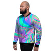 Abstract Pastel Holographic Men's Bomber Jacket-grizzshop