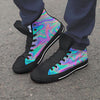 Abstract Pastel Holographic Men's High Top Shoes-grizzshop