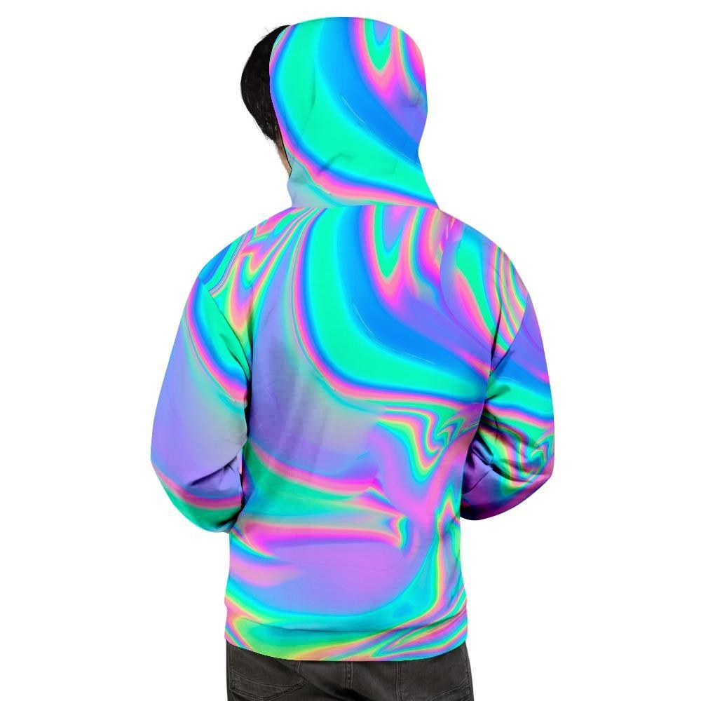 Abstract Pastel Holographic Men's Hoodie-grizzshop