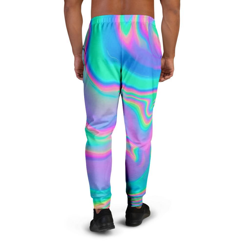 Abstract Pastel Holographic Men's Joggers-grizzshop