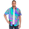 Abstract Pastel Holographic Men's Short Sleeve Shirt-grizzshop