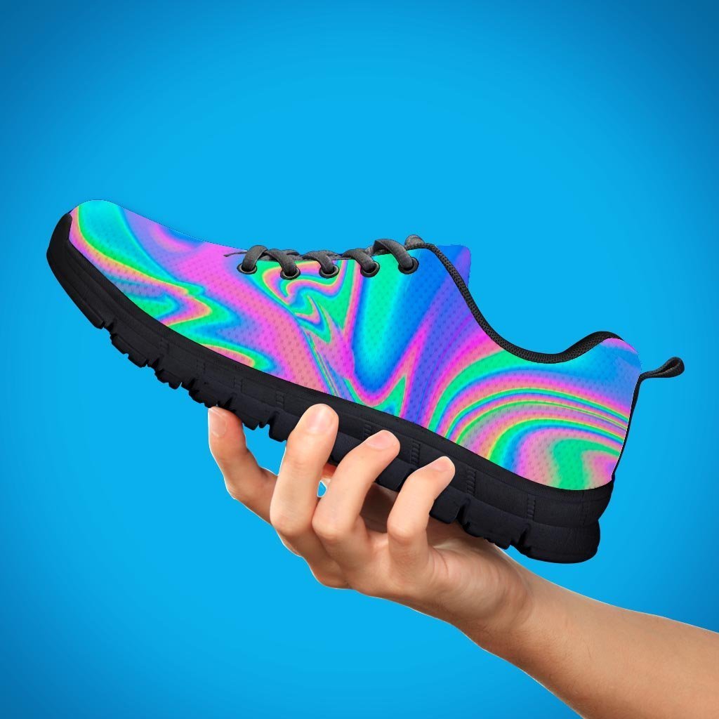 Abstract Pastel Holographic Men's Sneakers-grizzshop
