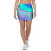 Abstract Pastel Holographic Mini Skirt-grizzshop