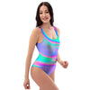 Abstract Pastel Holographic One Piece Swimsuite-grizzshop