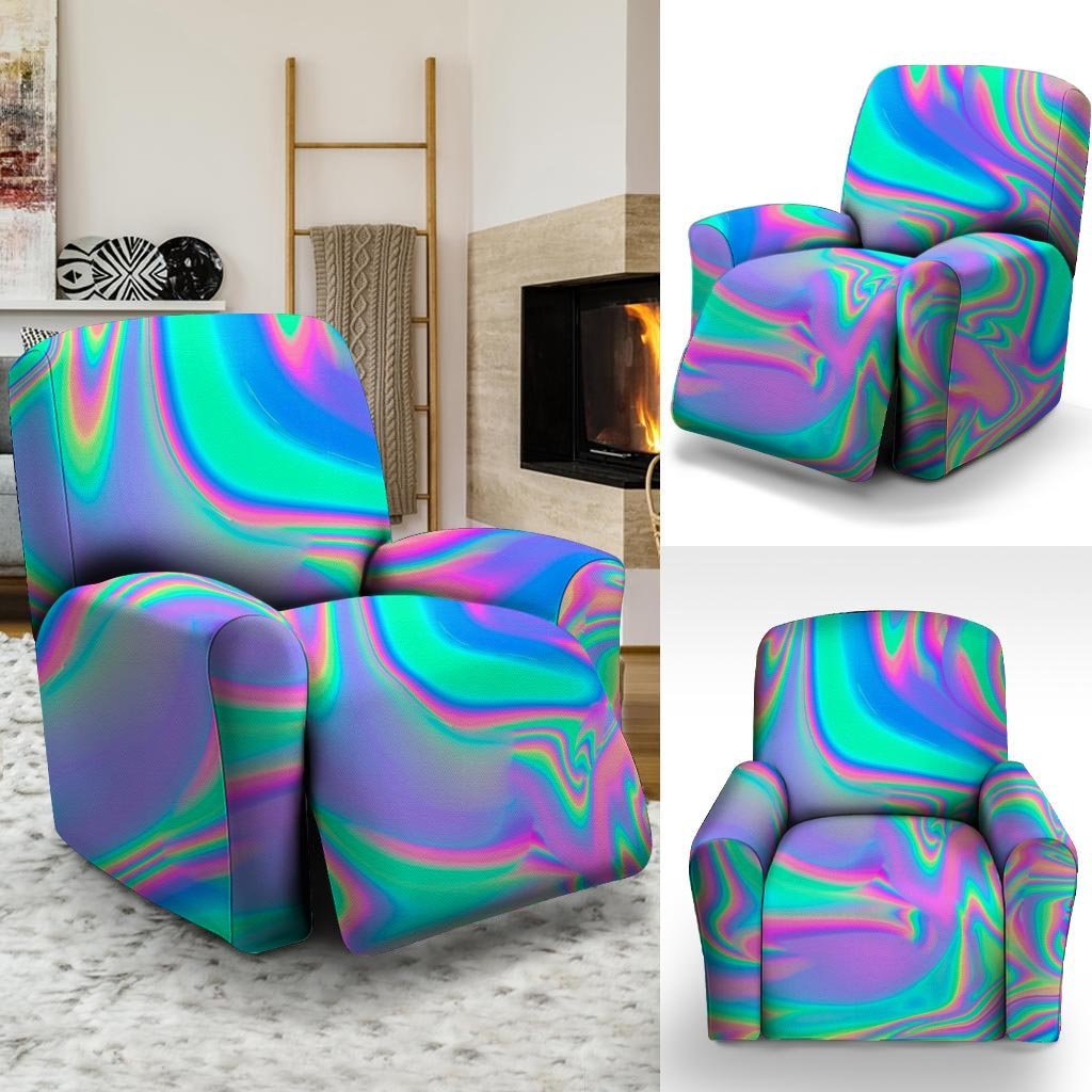 Abstract Pastel Holographic Recliner Cover-grizzshop