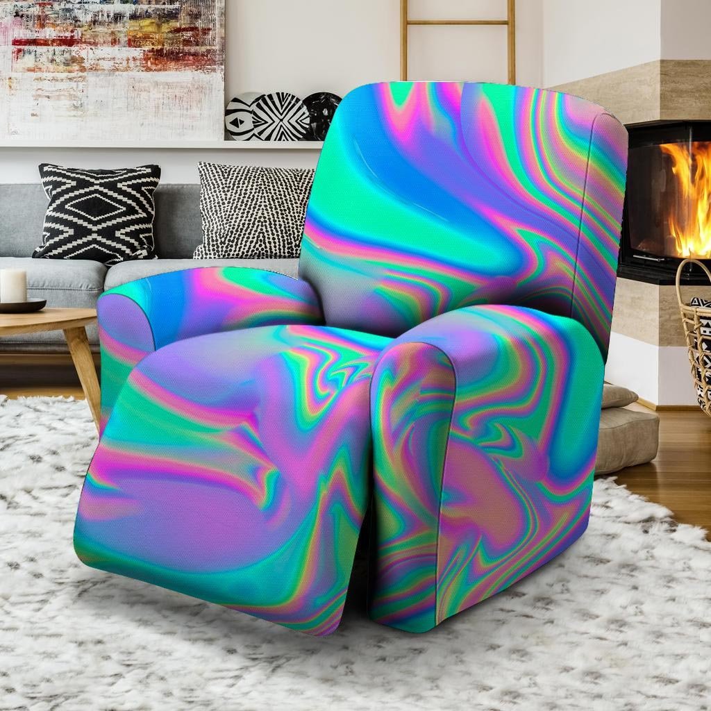 Abstract Pastel Holographic Recliner Cover-grizzshop