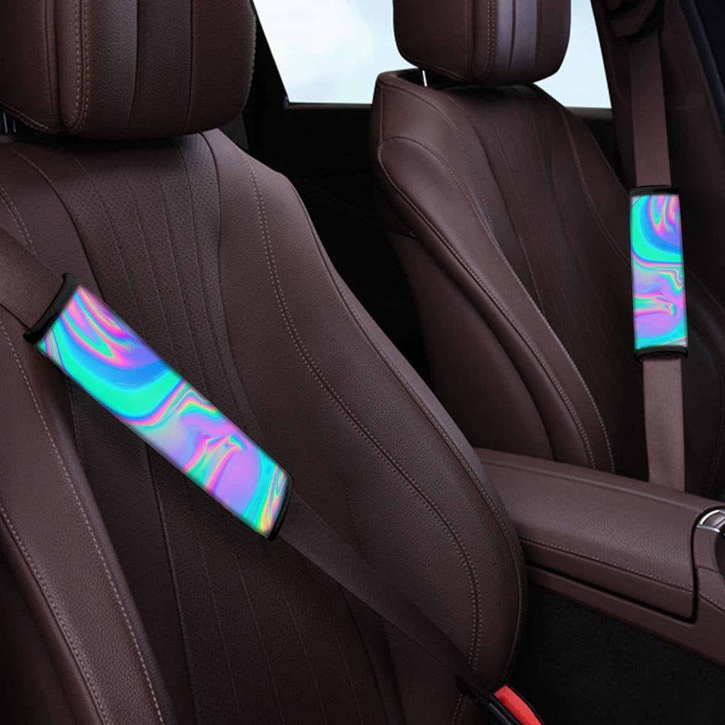 Abstract Pastel Holographic Seat Belt Cover-grizzshop