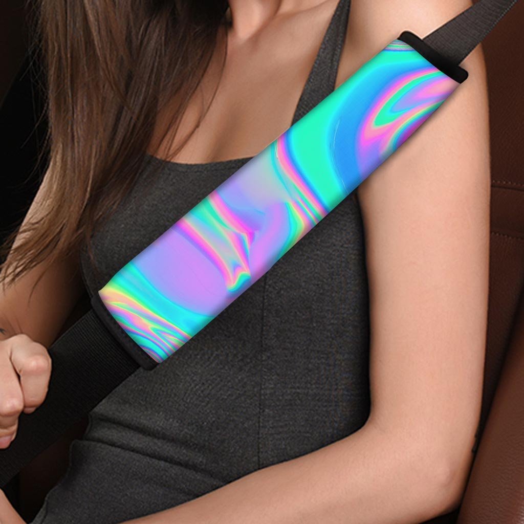 Abstract Pastel Holographic Seat Belt Cover-grizzshop