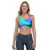 Abstract Pastel Holographic Sports Bra-grizzshop