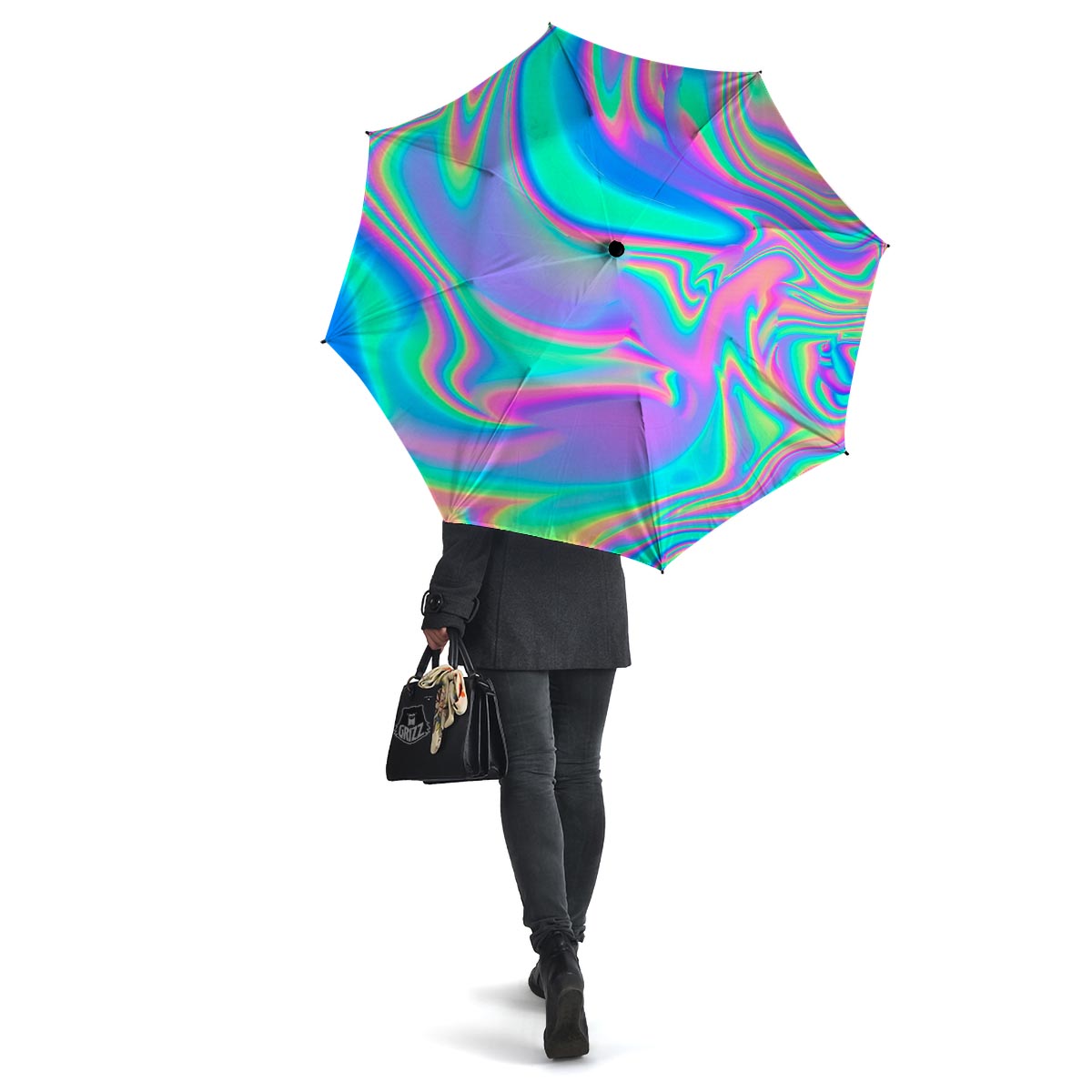 Abstract Pastel Holographic Umbrella-grizzshop