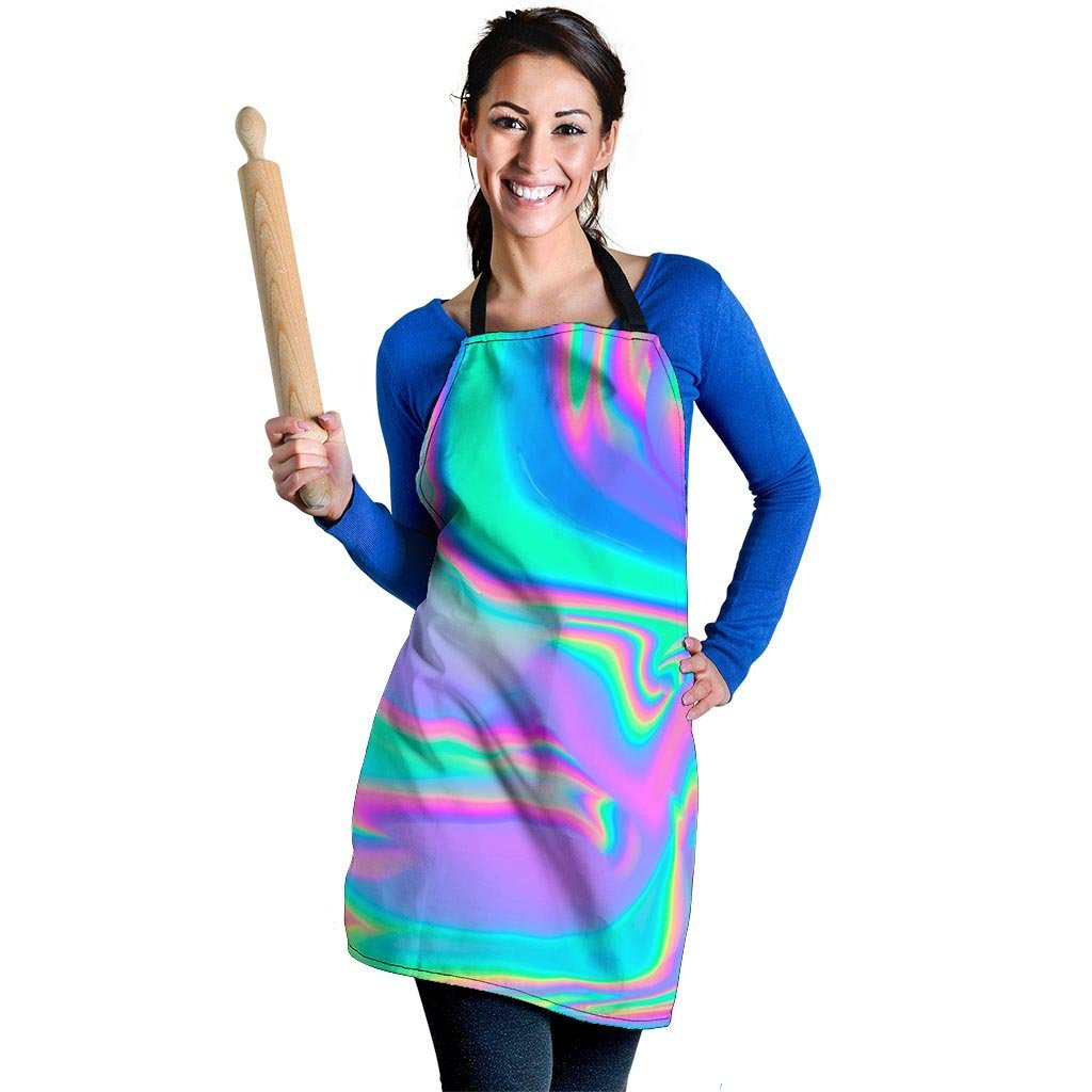 Abstract Pastel Holographic Women's Apron-grizzshop