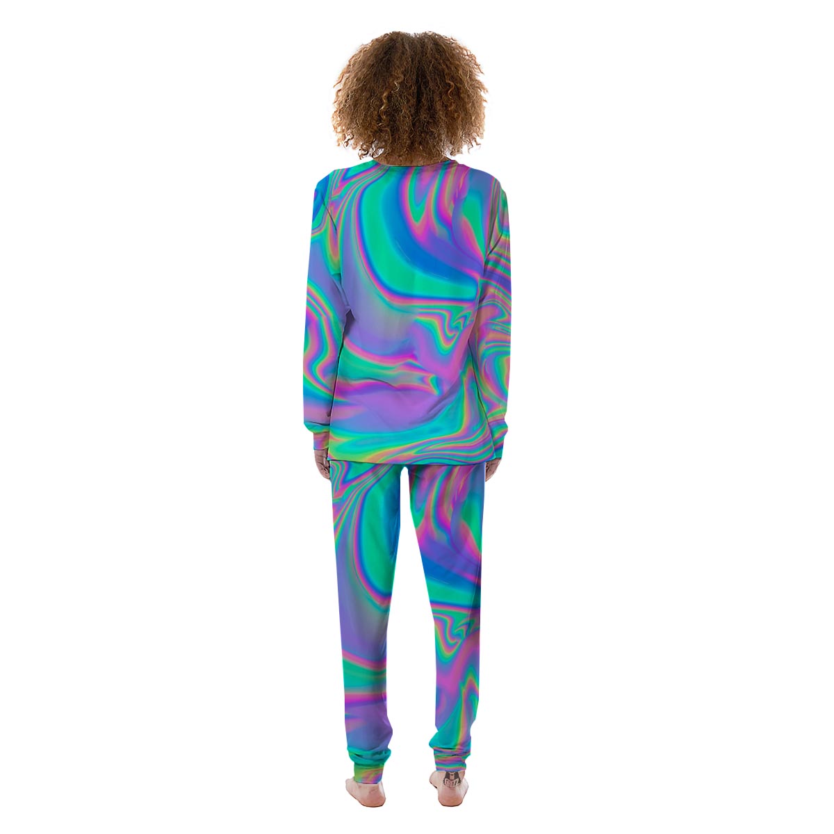 Abstract Pastel Holographic Women's Pajamas-grizzshop