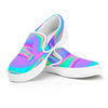 Abstract Pastel Holographic Women's Slip On Sneakers-grizzshop
