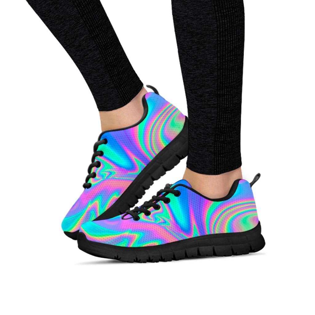 Abstract Pastel Holographic Women's Sneakers-grizzshop