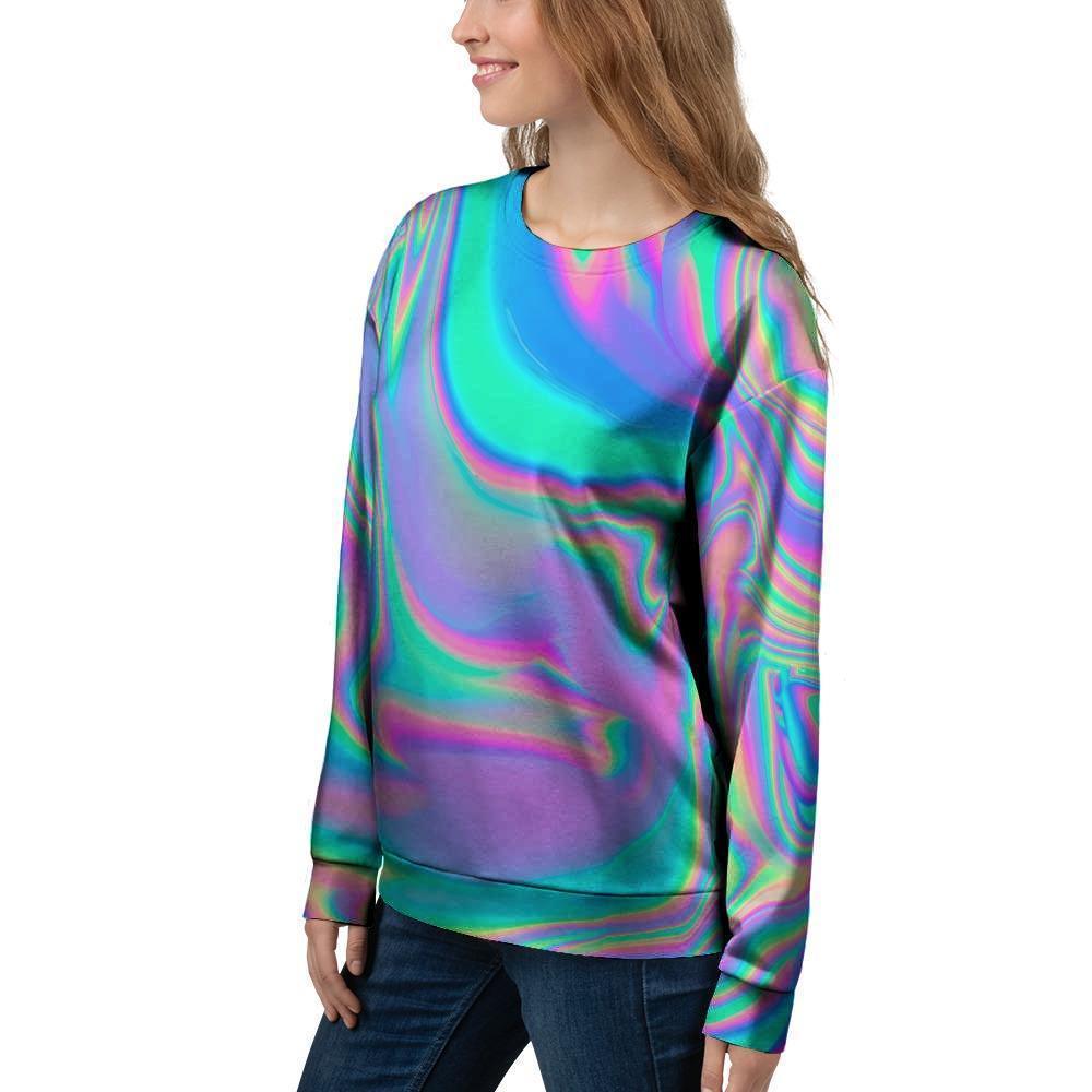 Abstract Pastel Holographic Women's Sweatshirt-grizzshop