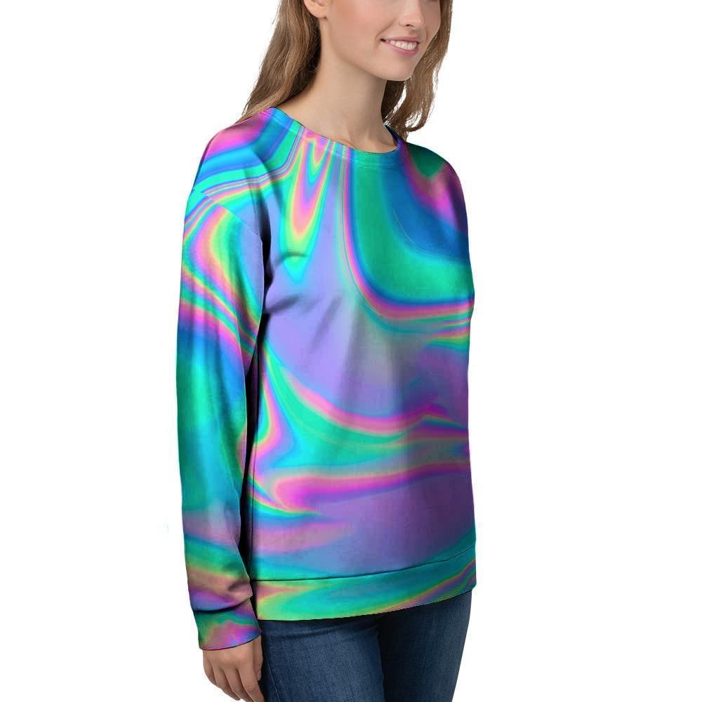 Abstract Pastel Holographic Women's Sweatshirt-grizzshop