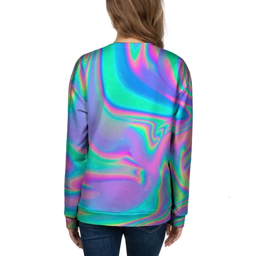 Abstract Pastel Holographic Women's Sweatshirt-grizzshop