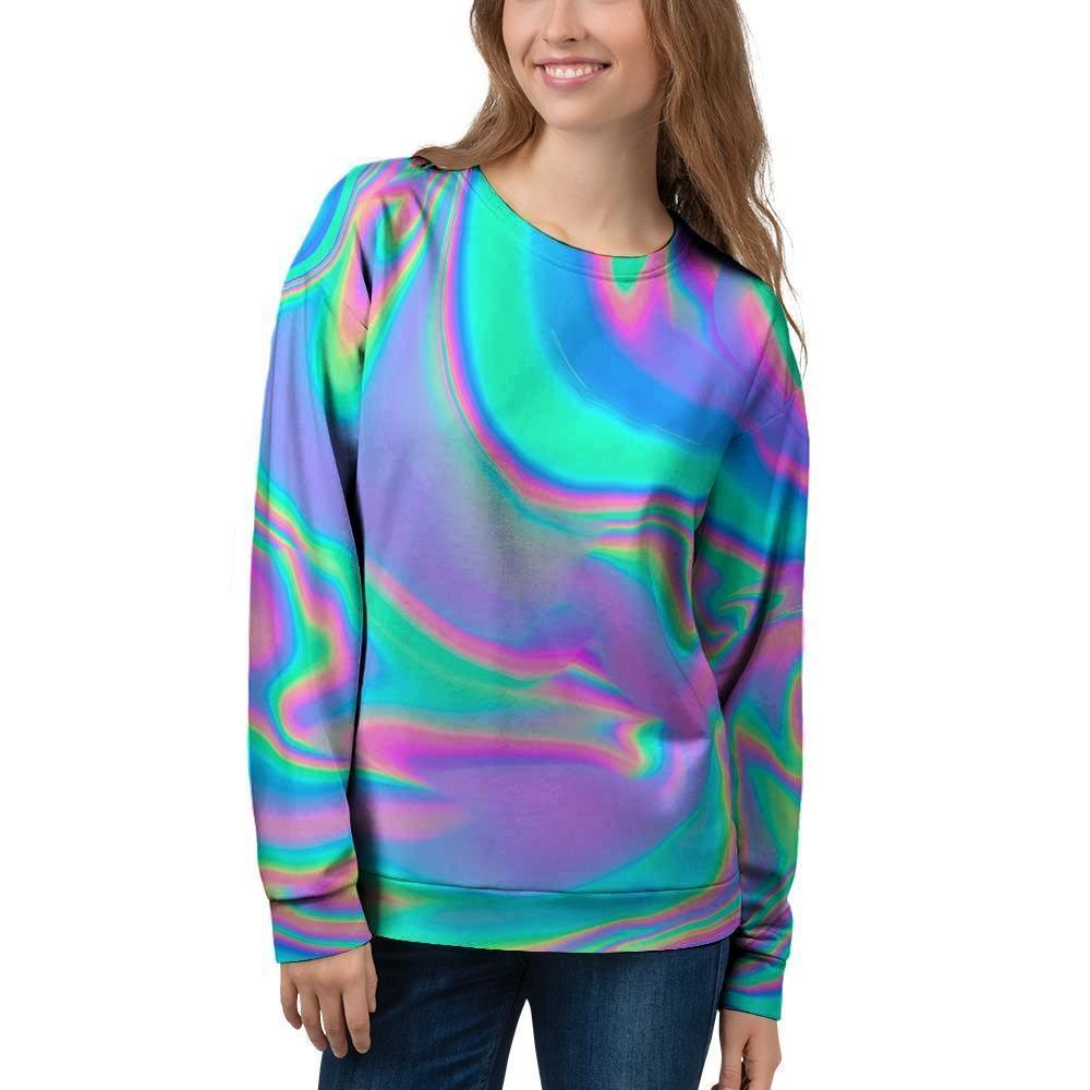 Abstract Pastel Holographic Women's Sweatshirt-grizzshop