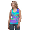 Abstract Pastel Holographic Women's Tank Top-grizzshop