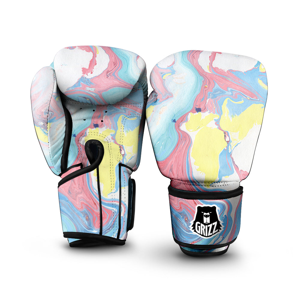 Abstract Pastel Texture Marble Print Boxing Gloves-grizzshop