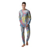 Abstract Pastel Texture Marble Print Men's Pajamas-grizzshop