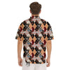 Abstract Patchwork Floral Print Pattern Men's Short Sleeve Shirts-grizzshop