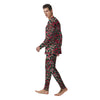 Abstract Pink Leopard Skin Print Pattern Men's Pajamas-grizzshop