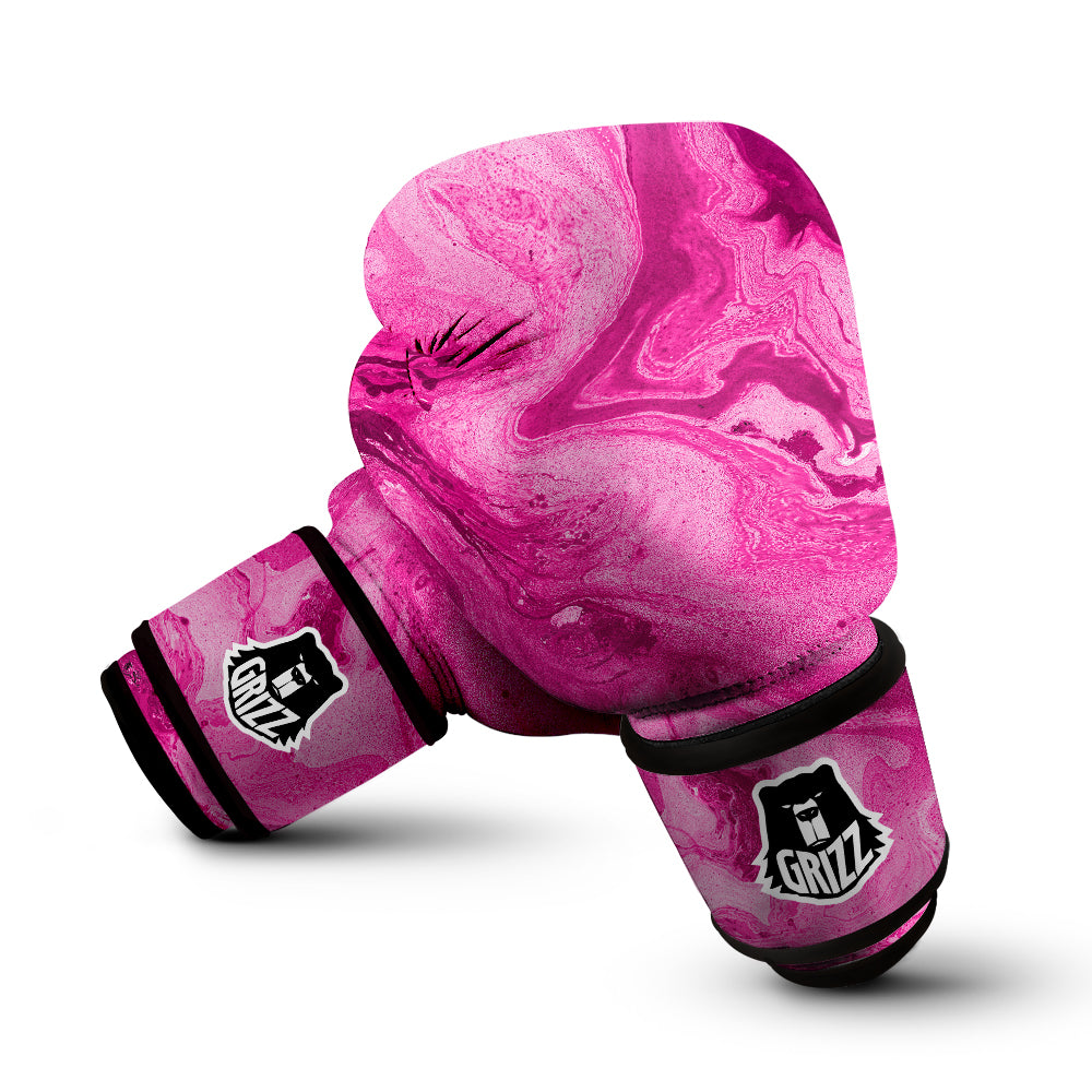 Abstract Pink Marble Print Boxing Gloves-grizzshop
