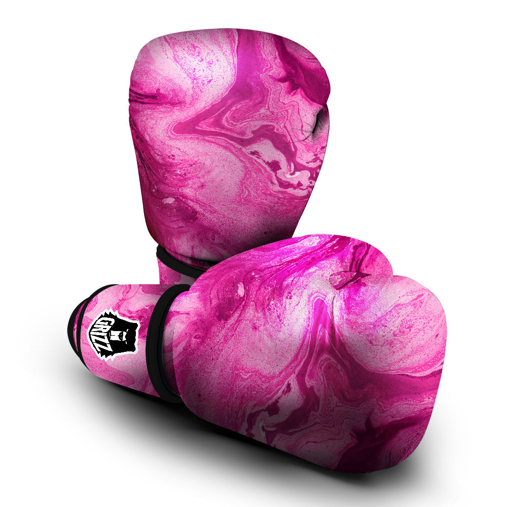 Abstract Pink Marble Print Boxing Gloves-grizzshop