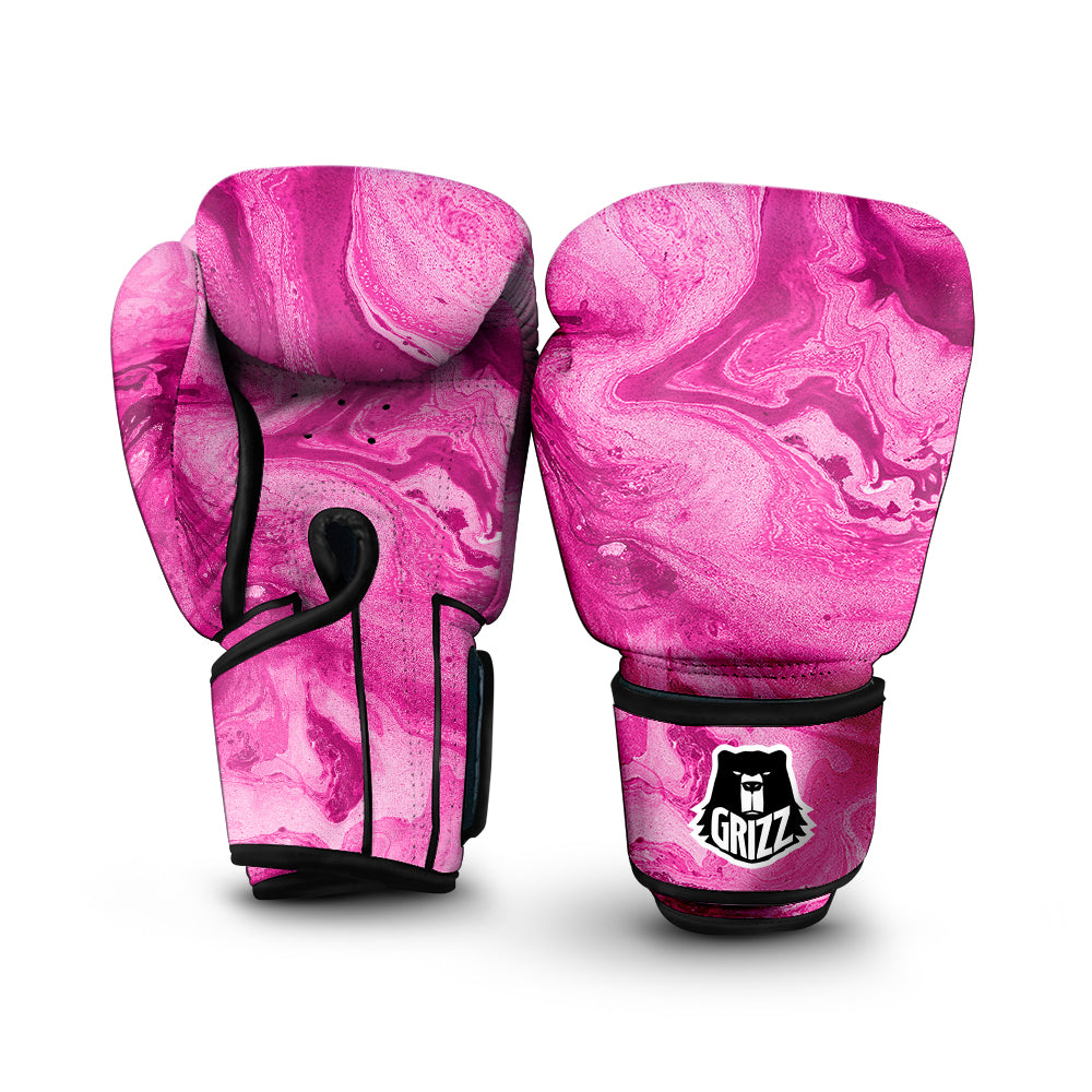 Abstract Pink Marble Print Boxing Gloves-grizzshop