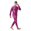 Abstract Pink Marble Print Men's Pajamas-grizzshop