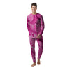 Abstract Pink Marble Print Men's Pajamas-grizzshop