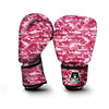 Abstract Pink Shark Camo Print Pattern Boxing Gloves-grizzshop