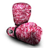 Abstract Pink Shark Camo Print Pattern Boxing Gloves-grizzshop