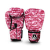 Abstract Pink Shark Camo Print Pattern Boxing Gloves-grizzshop